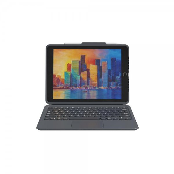 ZAGG iPad 10.2 Etui med tastatur Pro Keys with Trackpad Nordic Sort Grå