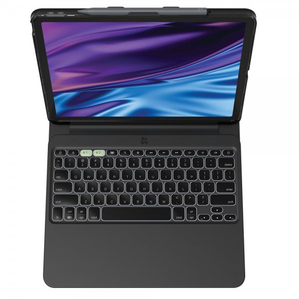 ZAGG iPad Air 13 (M2/M3/M4) Cover med Tastatur Pro Keys 2 Nordisk Layout Sort