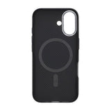 iPhone 16 Cover Kulfibermønster MagSafe Sort