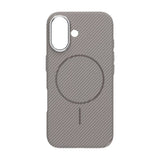 iPhone 16 Cover Kulfibermønster MagSafe Grå