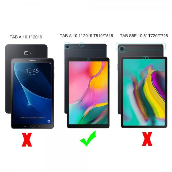 Samsung Galaxy Tab A 10.1 2019 T510 T515 Etui Blød Plast Gennemsigtig
