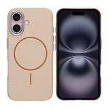 iPhone 16 Cover Kulfibermønster MagSafe Guld