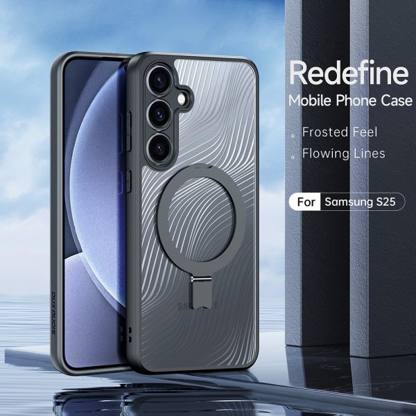 Dux Ducis Samsung Galaxy S25 Cover Aimo Series MagSafe Kickstand Sort