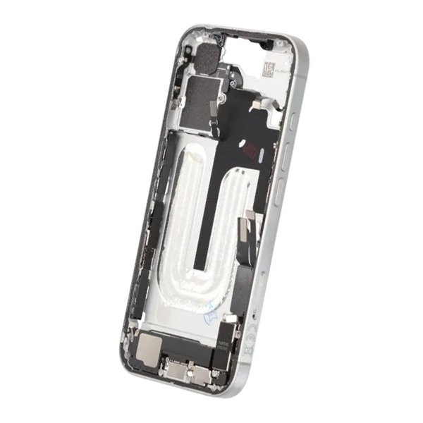 Midterramme med smådele til iPhone 16 - Hvid OEM