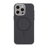 iPhone 15 Pro Max Cover Kulstofmønster MagSafe Sort
