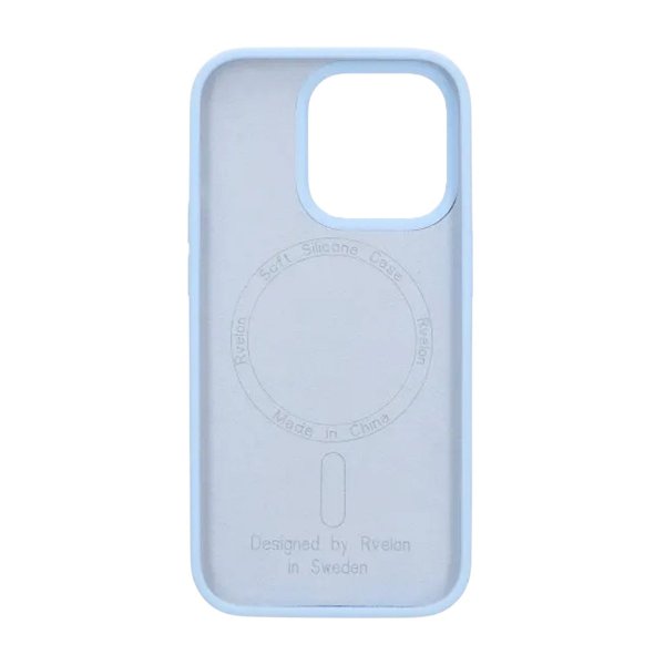 Rvelon iPhone 14 Pro Cover Silikone MagSafe Lyseblå