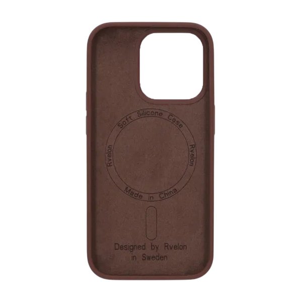 Rvelon iPhone 14 Pro Cover Silikone MagSafe Brun