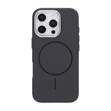 iPhone 16 Pro Cover Kulfibermønster MagSafe Sort