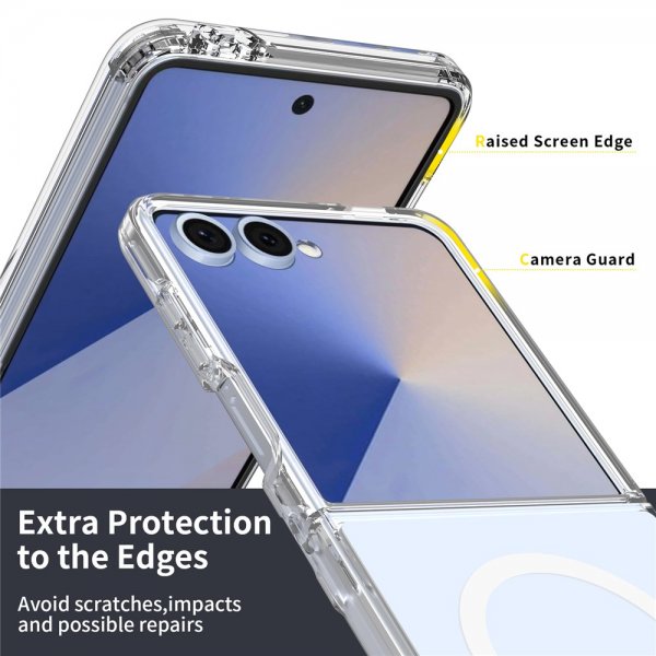 Nordic Covers Samsung Galaxy Z Flip 7 Cover Feather Series MagSafe Transparent