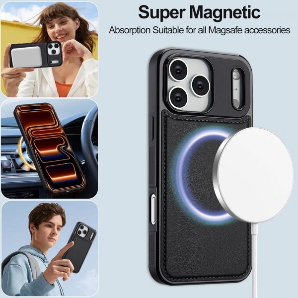 Nordic Covers iPhone 17 Pro Max Cover med aftageligt MagSafe-cover Raven Black
