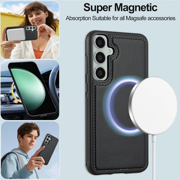 Nordic Covers Samsung Galaxy S25 FE Etui med aftageligt MagSafe-cover Raven Black