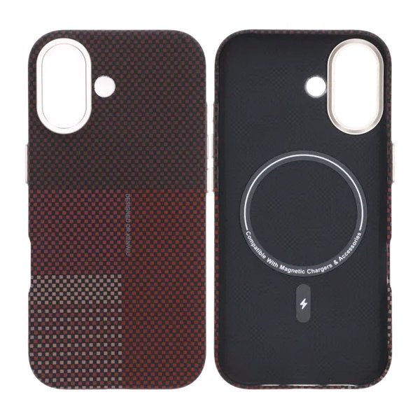 iPhone 17 Cover Aramidfiber MagSafe Rød