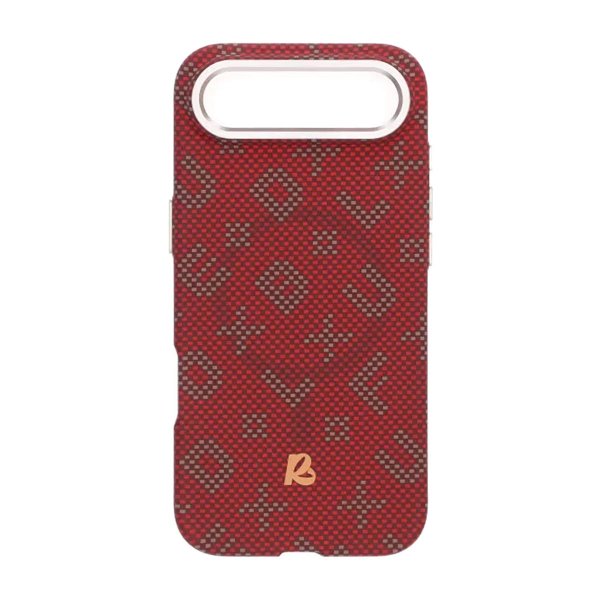 iPhone Air Cover Aramidfiber MagSafe Rød Tekst