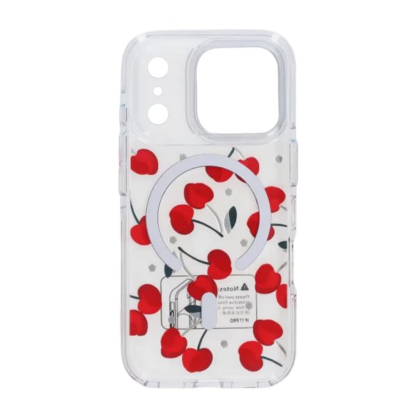 iPhone 17 Pro Max Cover Mønster MagSafe Kirsebær