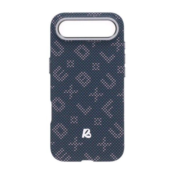 iPhone Air Cover Aramidfiber MagSafe Blå Tekst