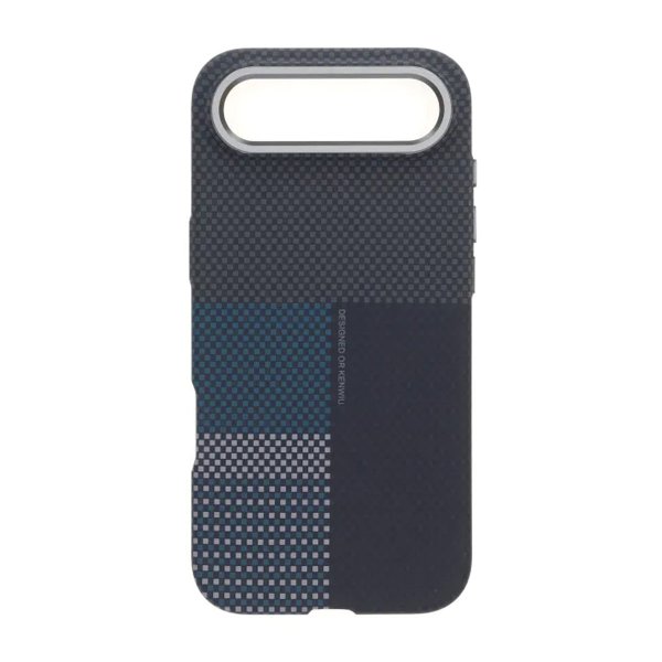 iPhone Air Cover Aramidfiber MagSafe Blå Gitter