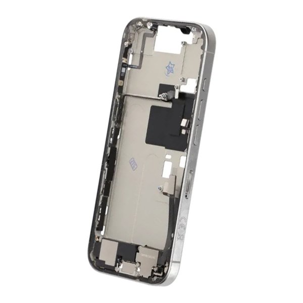 Mellemramme med smådele til iPhone 16 Pro - Hvid Titanium OEM