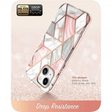 Supcase iPhone 14 Plus Cover Cosmo Pink Marble