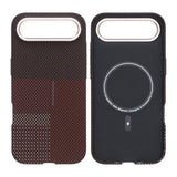 iPhone Air Cover Aramidfiber MagSafe Rød Gitter