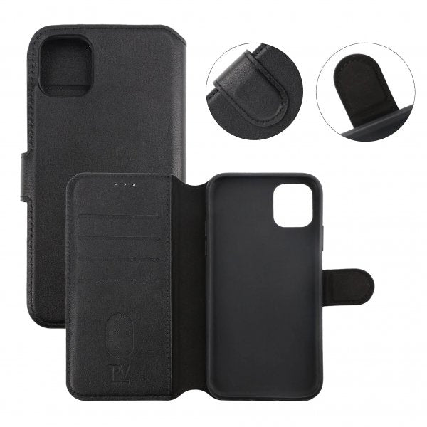 Rvelon iPhone 14 Pro Max Etui Udfoldeligt Kortrum Sort