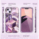 Supcase iPhone 14 Plus Cover Cosmo Purple Marble