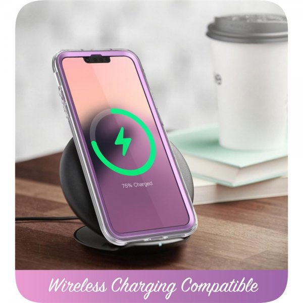 Supcase iPhone 14 Plus Cover Cosmo Purple Marble