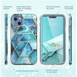 Supcase iPhone 14 Plus Cover Cosmo Blue Marble