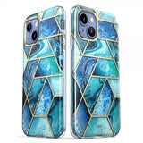 Supcase iPhone 14 Plus Cover Cosmo Blue Marble