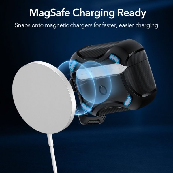 ESR AirPods Pro/AirPods Pro 2 Cover Cyber Tough HaloLock Sort