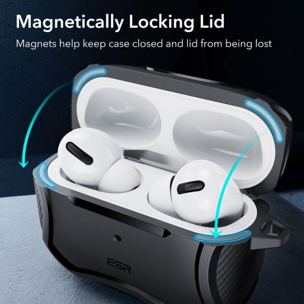 ESR AirPods Pro/AirPods Pro 2 Cover Cyber Tough HaloLock Sort