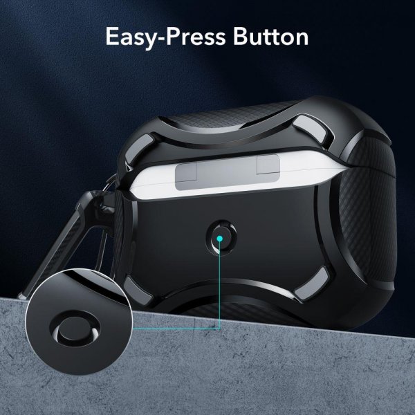 ESR AirPods Pro/AirPods Pro 2 Cover Cyber Tough HaloLock Sort