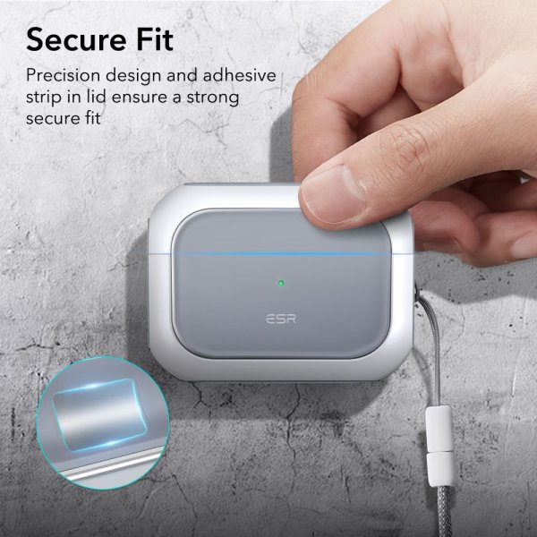 ESR AirPods Pro/AirPods Pro 2 Cover Orbit Hybrid HaloLock Hvid