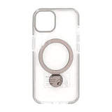 iPhone 15 Cover Ringholder MagSafe Sort Gennemsigtig
