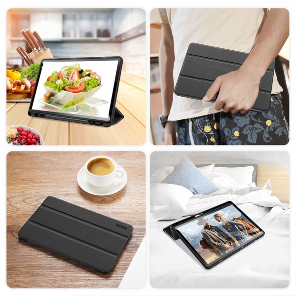 Dux Ducis Samsung Galaxy Tab S9 FE/S10 FE/S10 Lite Etui DOMO Series Sort