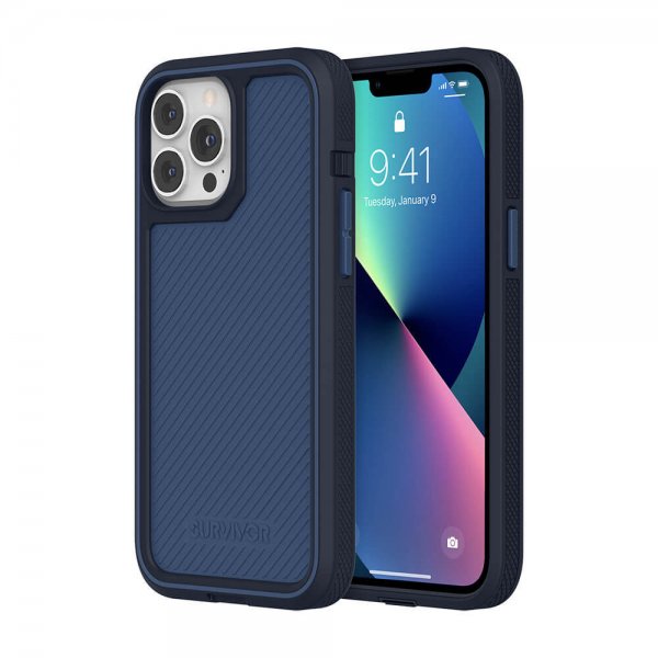 Survivor iPhone 13 Pro Max Cover All-Terrain Earth Storm Blue