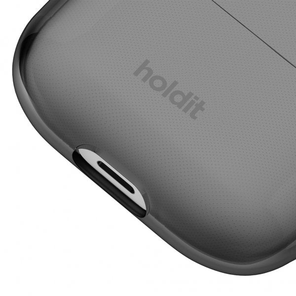 holdit AirPods Pro/AirPods Pro 2 Cover Gennemsigtig Sort