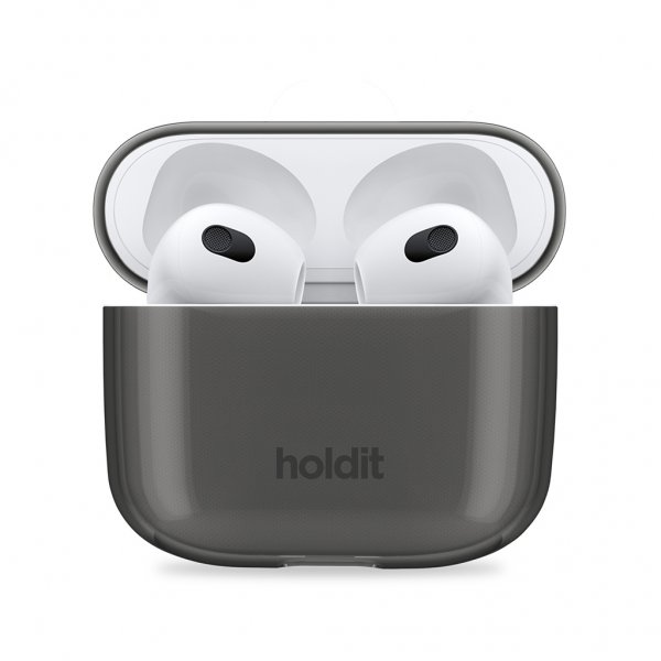 holdit AirPods 3 Cover Gennemsigtig Sort