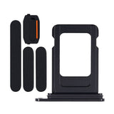 Knapper og SIM-kortholder til iPhone 15 og 15 Plus - Sort