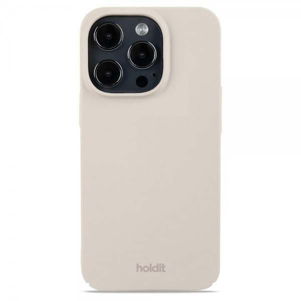 Holdit iPhone 15 Pro Cover Slim Case Light Beige