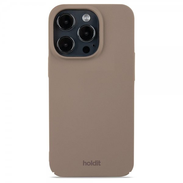 Holdit iPhone 15 Pro Cover Slim Case Mocha Brown