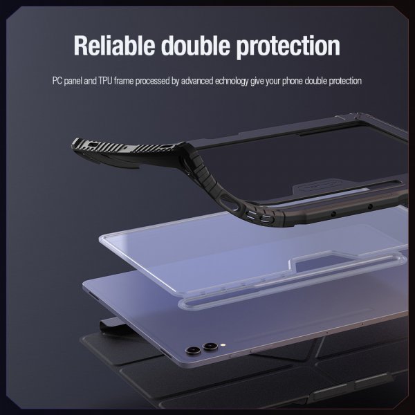 Nillkin Samsung Galaxy Tab S9 Plus/S10 Plus Cover Bumper Leather Case Pro Sort