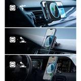 ESR Bilholder Qi2 Air Vent Wireless Car Charger CryoBoost HaloLock Sort