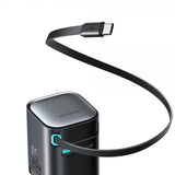 Joyroom 65W Vægoplader med indbygget USB-C kabel & USB-A/USB-C udtag Sort