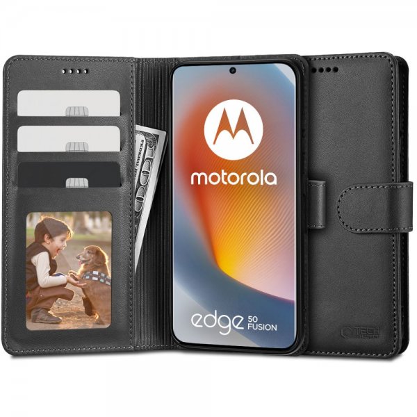 Tech-Protect Motorola Edge 50 Fusion Etui Wallet Sort