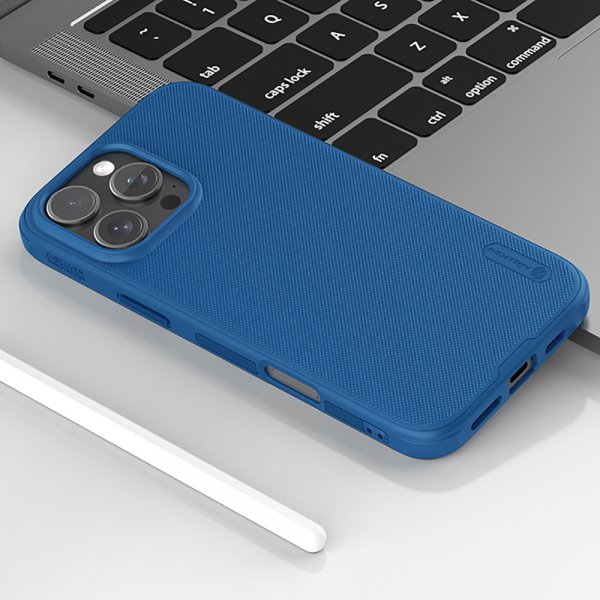 Nillkin iPhone 16 Pro Cover Super Frosted Shield Pro Blå