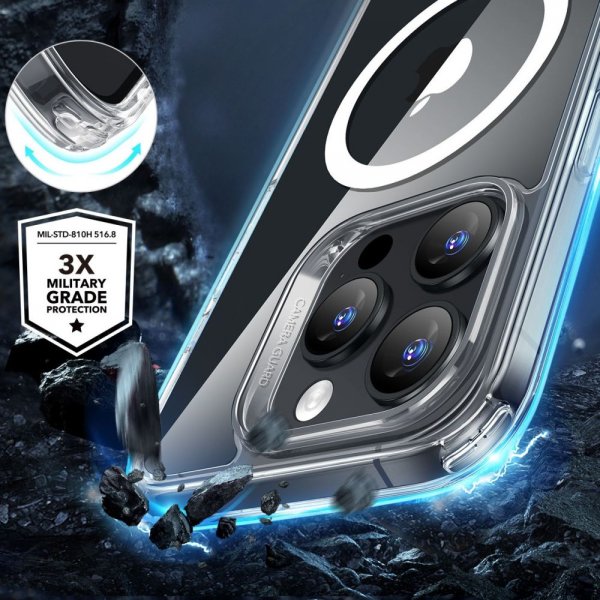 ESR iPhone 16 Pro Cover og Skærmbeskyttelse Classic Hybrid MagSafe Sæt Gennemsigtig