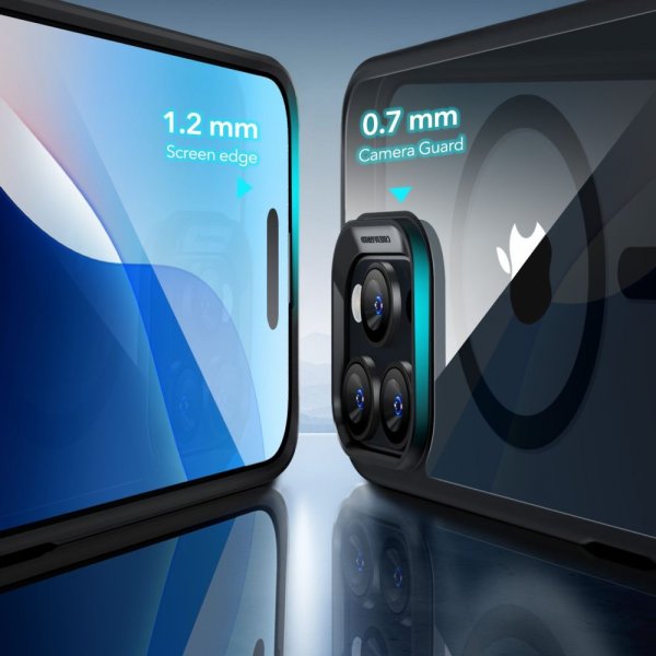 ESR iPhone 16 Pro Max Cover og Skærmbeskytter Classic Hybrid MagSafe Sæt Sort Gennemsigtig