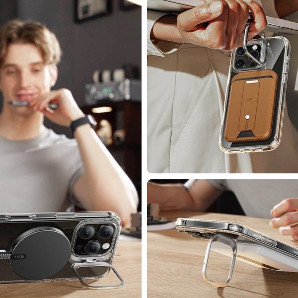 ESR iPhone 16 Pro Max Cover og Skærmbeskyttelse Classic Hybrid Kickstand MagSafe Sæt Transparent