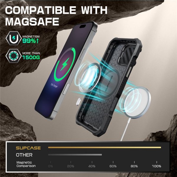 Supcase iPhone 16 Pro Max Cover UB Mag XT Grå
