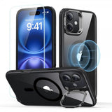 ESR iPhone 16 Cover og Skærmbeskyttelse Classic Hybrid Kickstand MagSafe Sæt Sort Transparent